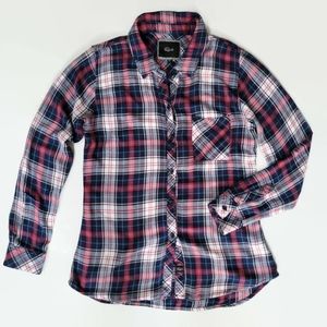 Rails Red, Navy & White Plaid Button-Down Shirt